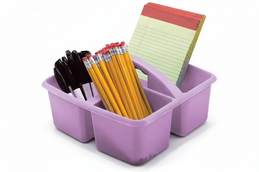 LAVENDER PLASTIC STORAGE CADDY