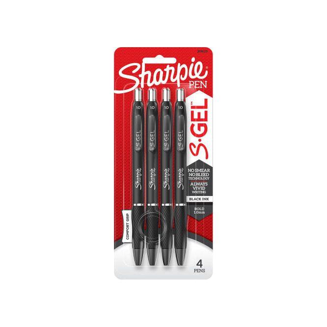 SHARPIE S.GEL 1.0MM 4CT BLACK