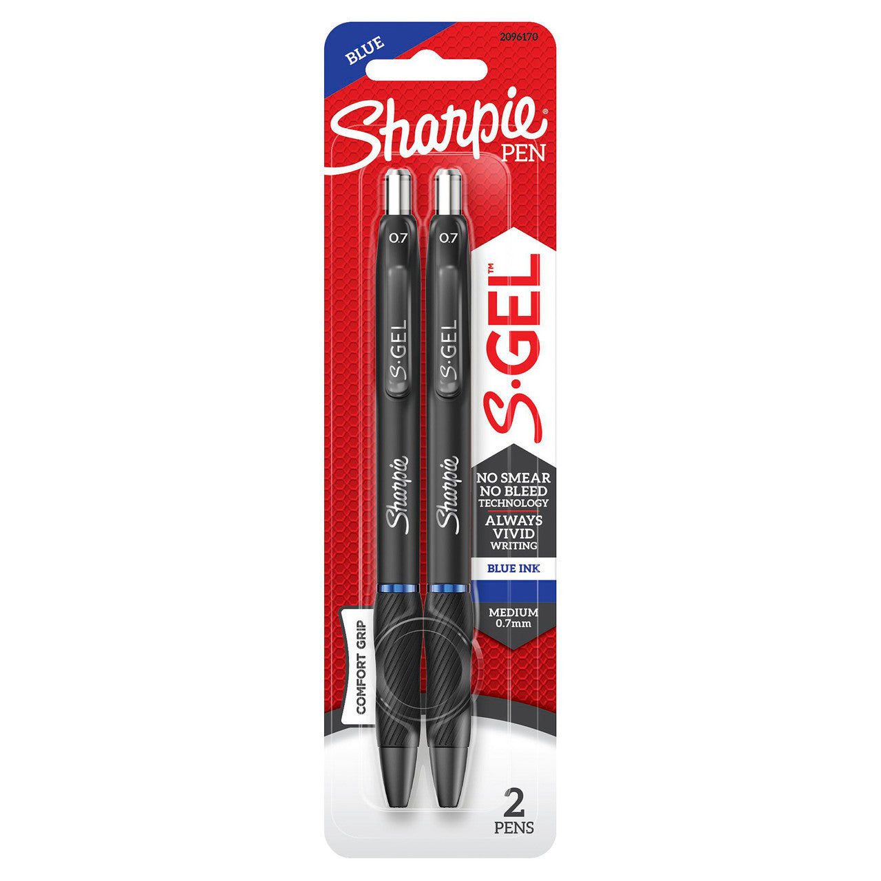 SHARPIE S.GEL 0.7MM 2CT BLUE