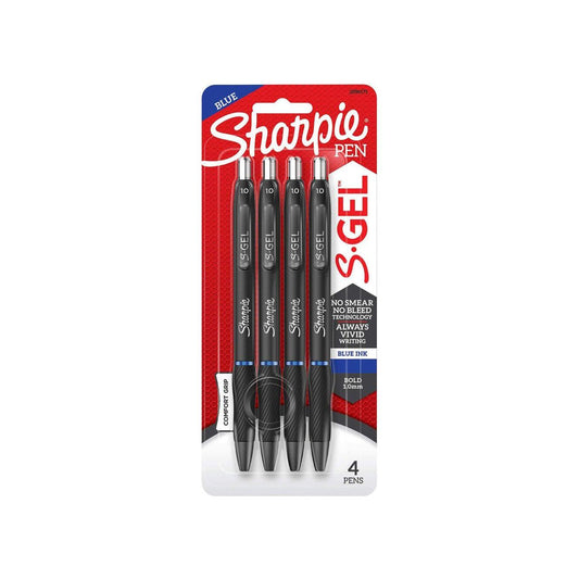 SHARPIE S.GEL 1.0MM 4CT BLUE