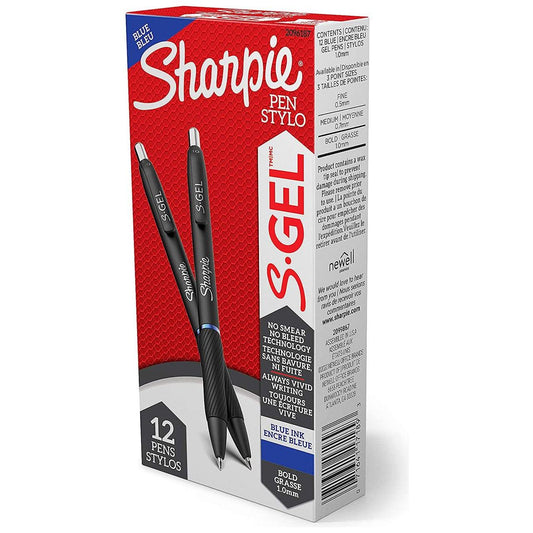 SHARPIE S.GEL 1.0MM 12CT BLUE BOX