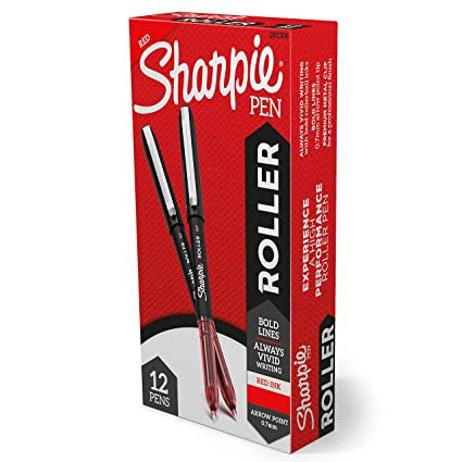 SHARPIE 0.7MM ROLLER 12CT RED BOX