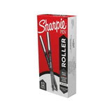 SHARPIE 0.7MM ROLLER 12CT BLACK BOX