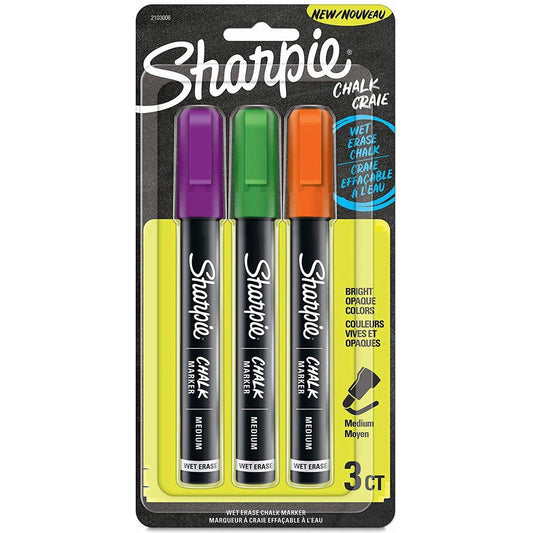 SHARPIE CHALK 3CT SECONDARY COLORS