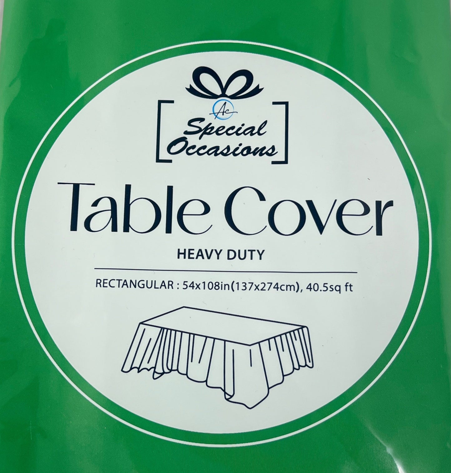 RECTANGLE HUNTER GREEN TABLE COVER