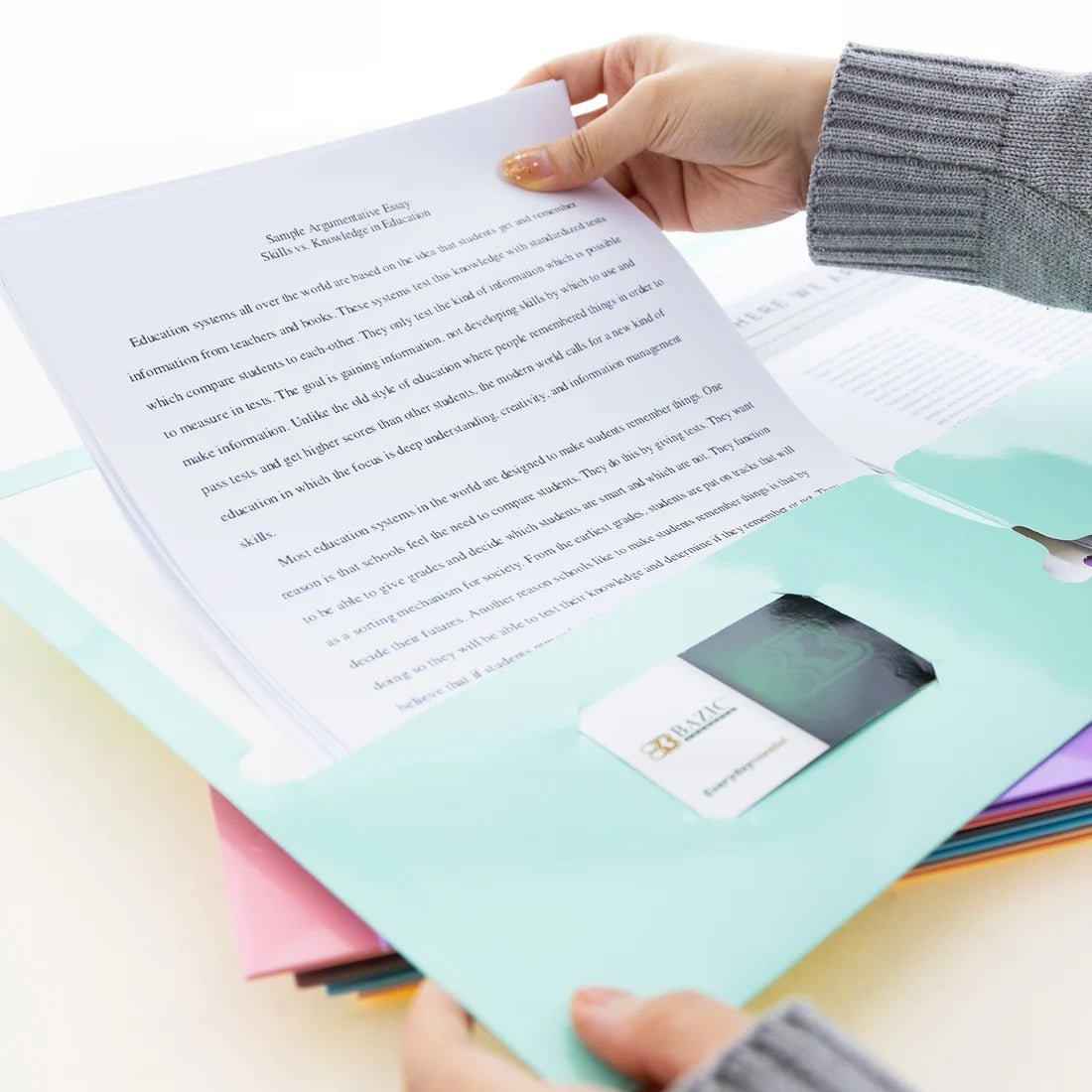 Glossy Laminated Pastel Color | 2-Pockets | Portfolios