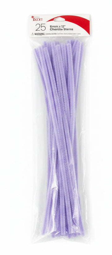 Cousin DIY Chenille Stems | 6mm x12" | 25pcs | Lavander