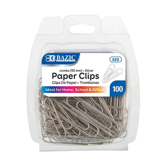 Paper Clips Jumbo Silver PQ.100