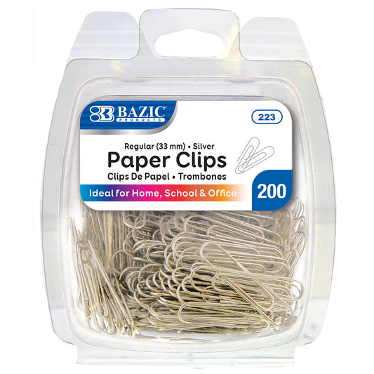 PAPER CLIPS #1 SILVER PQ.200