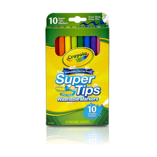 MARKERS SUPERTIPS 10-COLORS WASHABLE