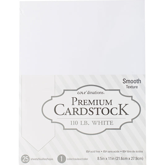 Smooth Cardstock | 8.5"X11" | 25 Pk