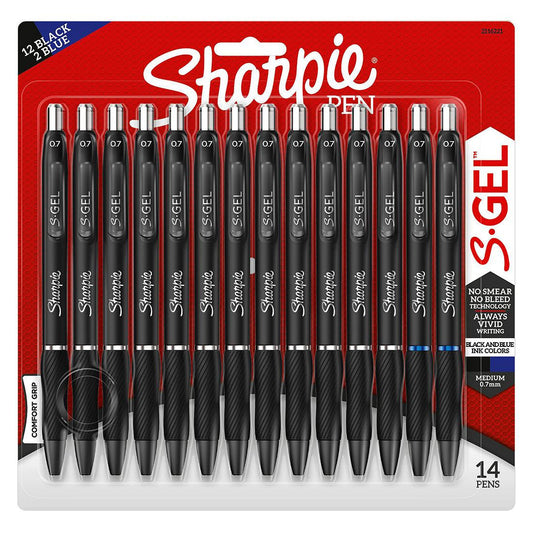 SHARPIE S.GEL 0.7MM 12CT BLACK&BLUE