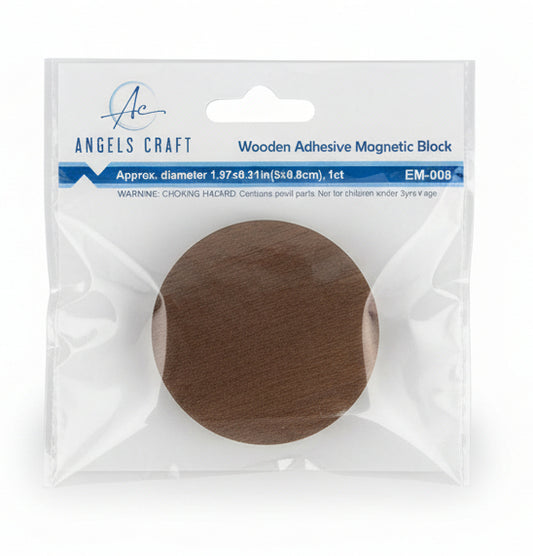 wooden Adhesive Magnetic Block | 1ct