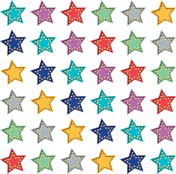 MARQUEE STARS MINI ACCENTS 7 COLOR 36PC