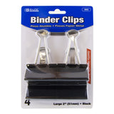 BINDER CLIPS LARGE 2" BLACK PQ.4