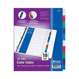 INDEX DIVIDER COLOR INDEX 10 TABS