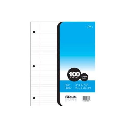 FILLER PAPER COLLEGE RULE 100 SHEET