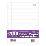 FILLER PAPER WIDE RULED 100 SHEET