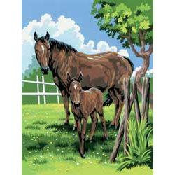 PAINTING BY NUMBERS MARE & FOAL 10 PC