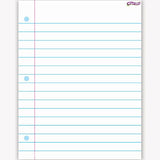 NOTEBOOK PAPER WIPE-OFF CHART