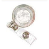 STANDARD ID BADGE REEL ROUND SWIVEL CLEAR
