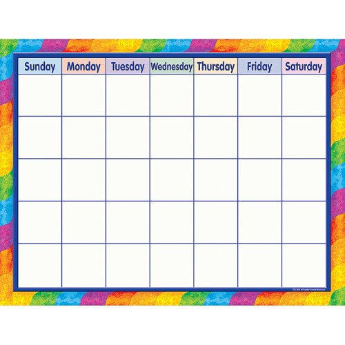 RAINBOW CALENDAR CHART