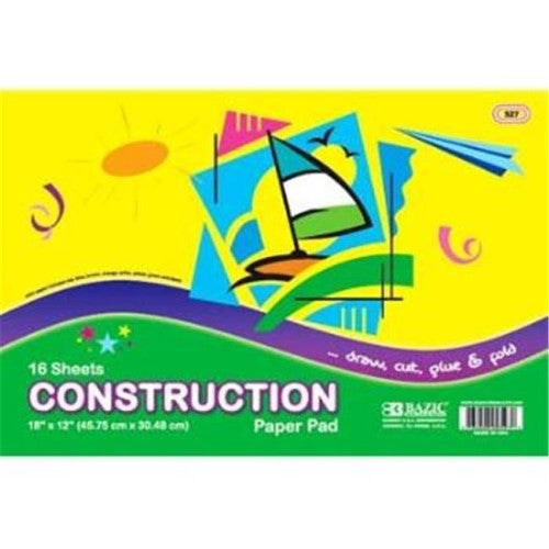 PAPEL CONSTRUCCION LIBRETA 12" X 18" 16 HOJAS