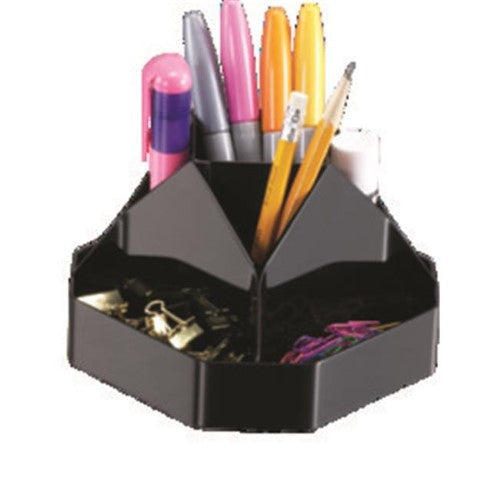 RECYCLED COMPACT ROTARY ORGANIZER 9 COMPARTMENTS