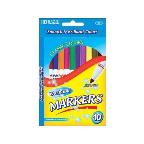 COLOR SUPER TIP WASHABLE MARKERS PQT.10