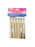 WOOD CRAFT DOLL-PEG CLOTHESPINS ROUND 1