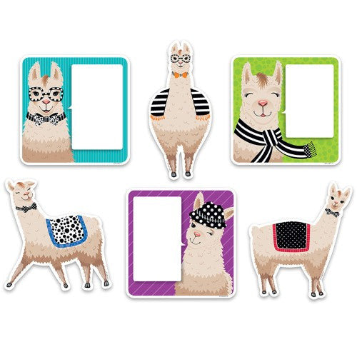 BOLD & BRIGHT LLAMAS DESIGNER CUT-OUTS