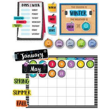 BOLD & BRIGHT CALENDAR SET BULLETIN BOARD