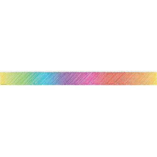 COLORFUL SCRIBBLE STRAIGHT BORDER