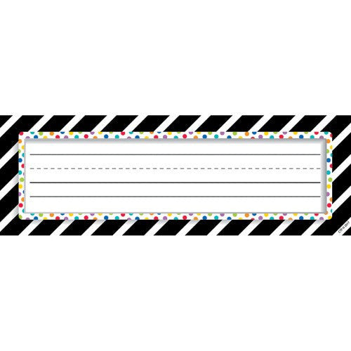 BOLD & BRIGHT BOLD STRIPES & DOTS NAME PLATES