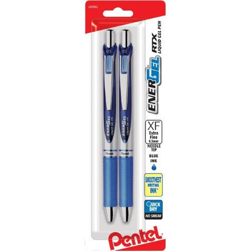 RETRAC LIQUID GEL PEN .3 EXTRA FINE BLUE PQ.2