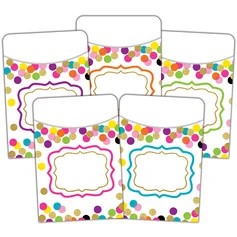 CONFETTI LIBRARY POCKETS - MULTI PACK 35 PCS