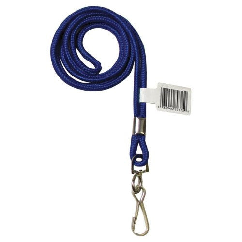NECK LANYARD CLASSIC ROUND WITH SWIVEL HOOK BLUE