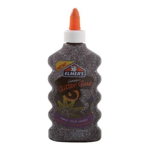 GLITTRER GLUE BLACK SILVER 6 OZ