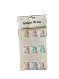 GEM STICKERS TEDDY BEAR MIX COLOR