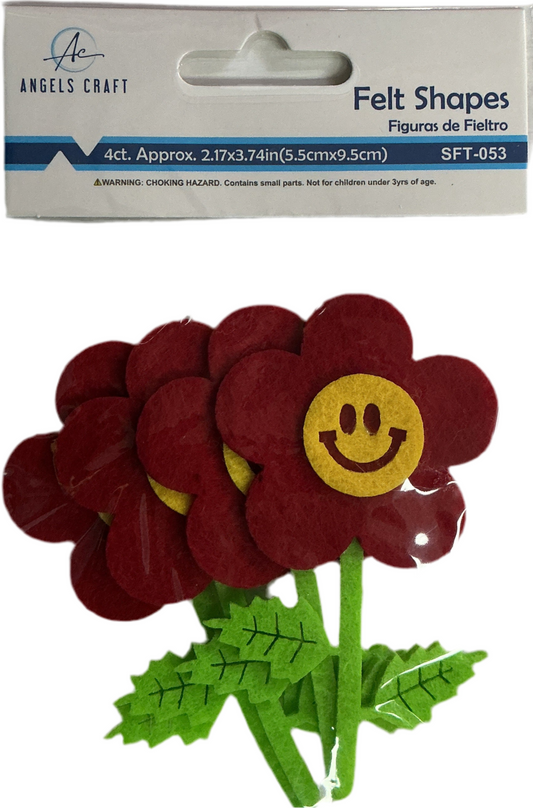 Felt Smiley Flower