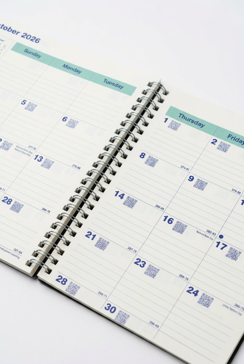 Diary Monthly Black 16 Month – imagen 2 - JA Riollano