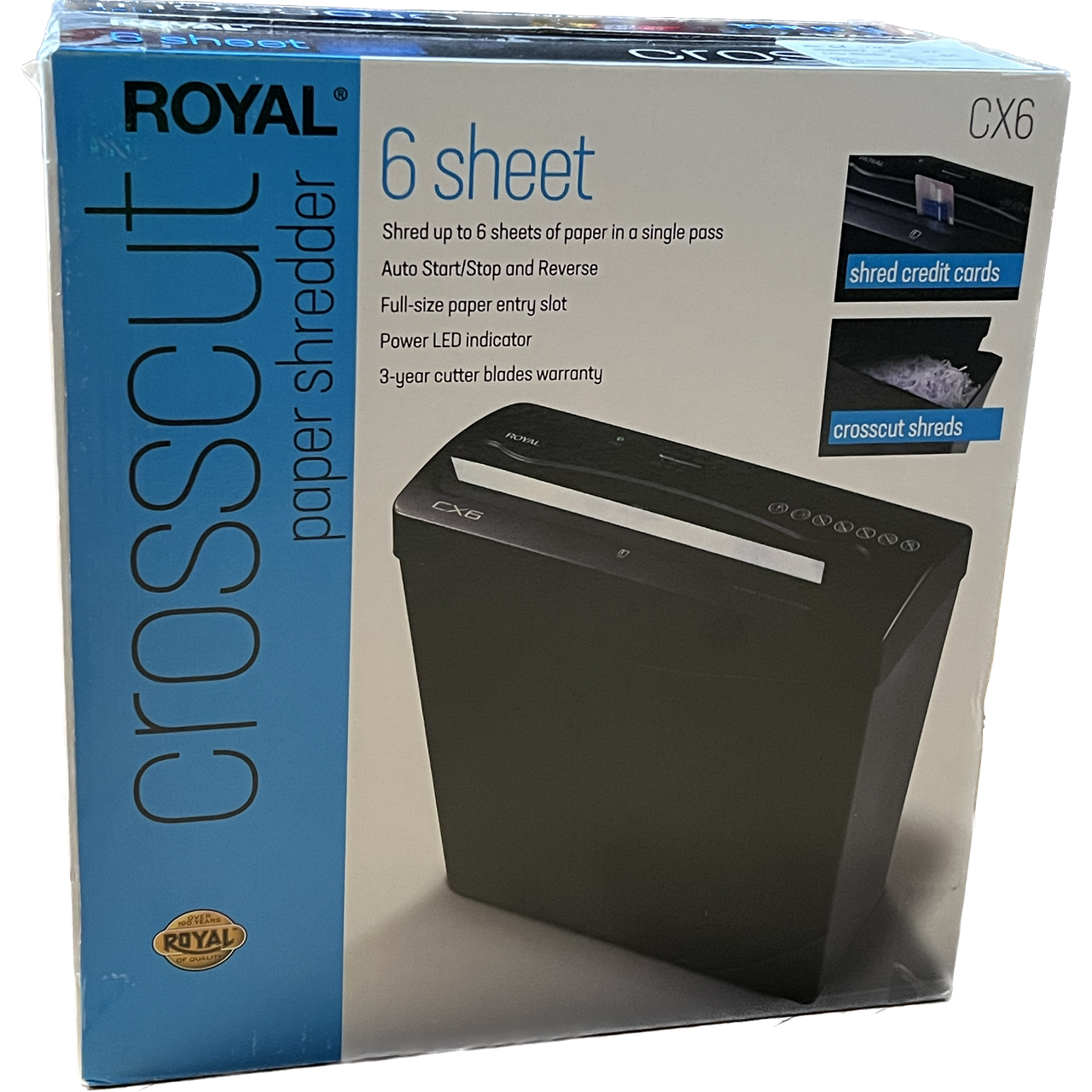 SHREDDER CROSS-CUT BLACK 6-SHEET 29183G