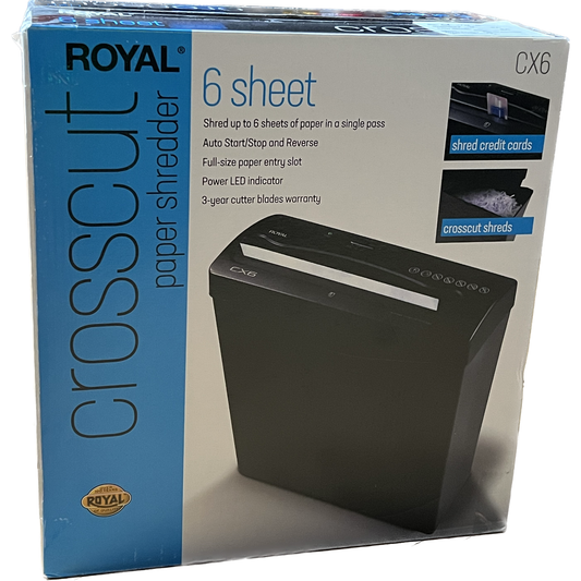 SHREDDER CROSS-CUT BLACK 6-SHEET 29183G