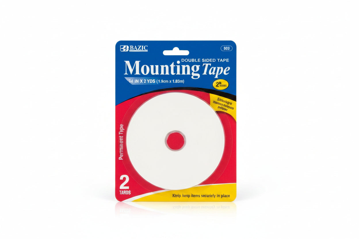 DOUBLE SIDED FOAM MOUNTING TAPE 0.5" X 200" PQT. 2