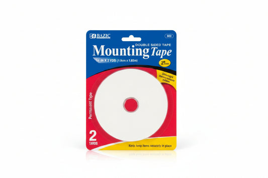 DOUBLE SIDED FOAM MOUNTING TAPE 0.5" X 200" PQT. 2