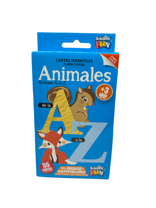 FLASH CARDS ANIMALES A-Z | ESPAÑOL-INGLES