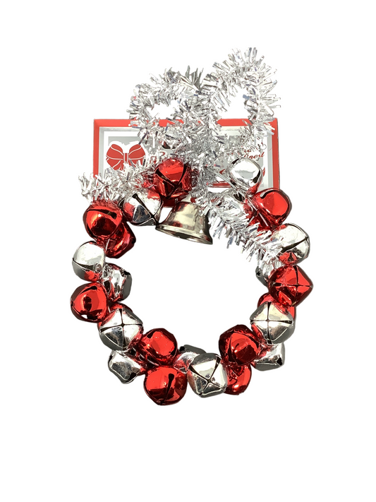 JINGLE BELL WREATH 10CM 1PC WHR