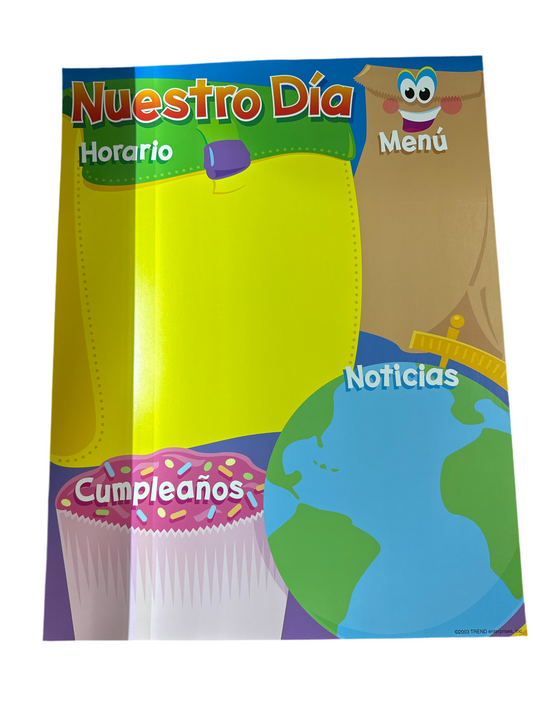 NUESTRO DíA (SPANISH) LEARNING CHART