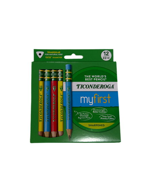 MY FIRST SHORT #2 PENCIL 12CT YELLOW, BLUE, RED