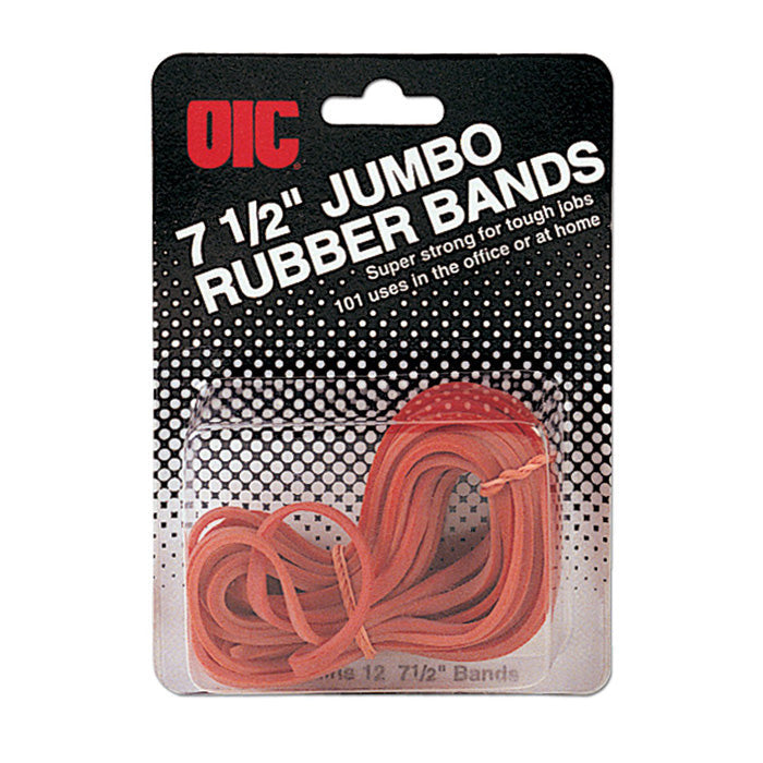 RUBBER BANDS RED LARGA 7-1/2" PQ.12